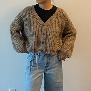 Oak+Fort cropped knit cardigan